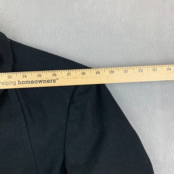 Tommy Hilfiger Mens Double Breasted Pea Coat 38S Medium Black Wool Jacket - Picture 6 of 10